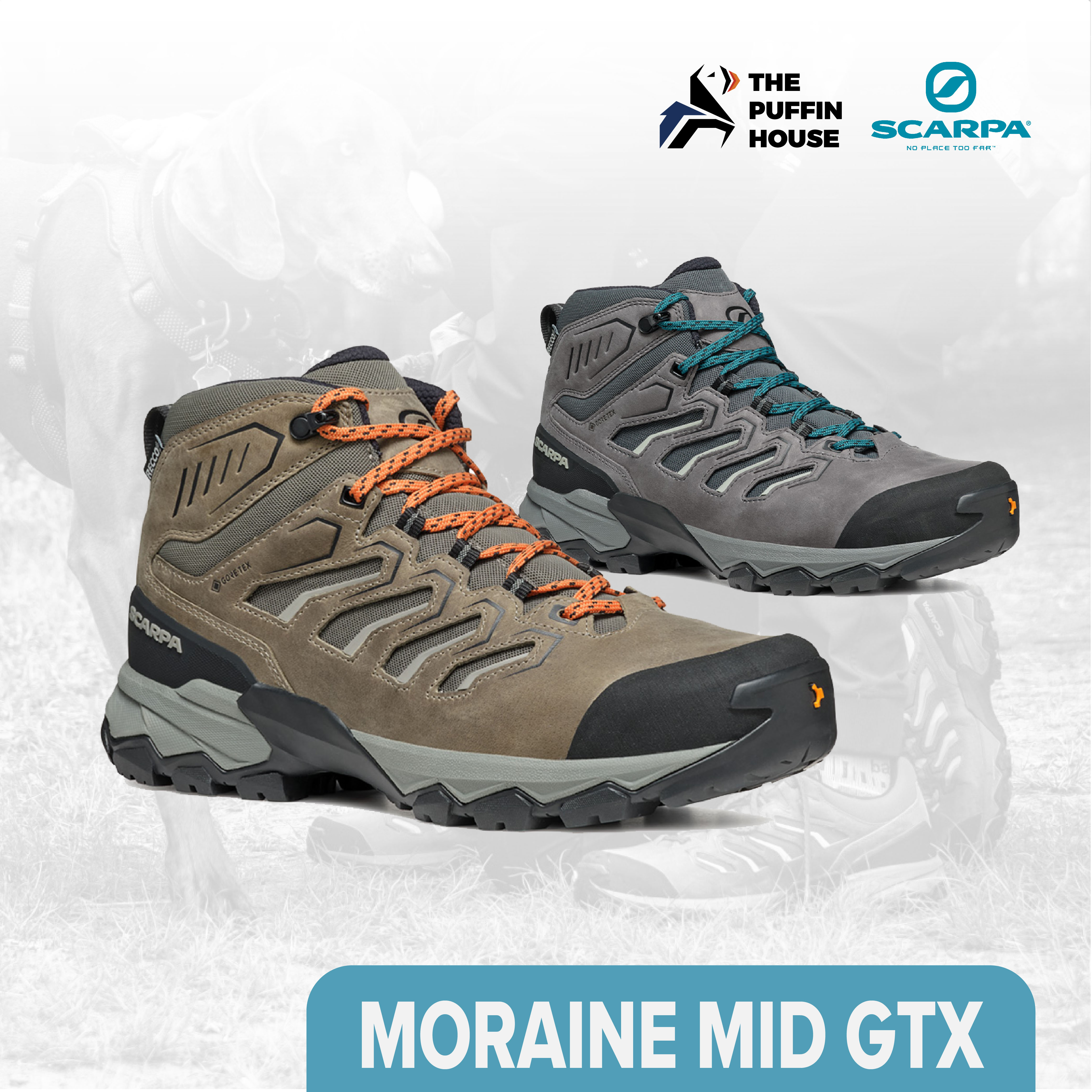 SCARPA Moraine Mid GTX Hiking Shoes The Puffin House จำหน่ายอุปกรณ์