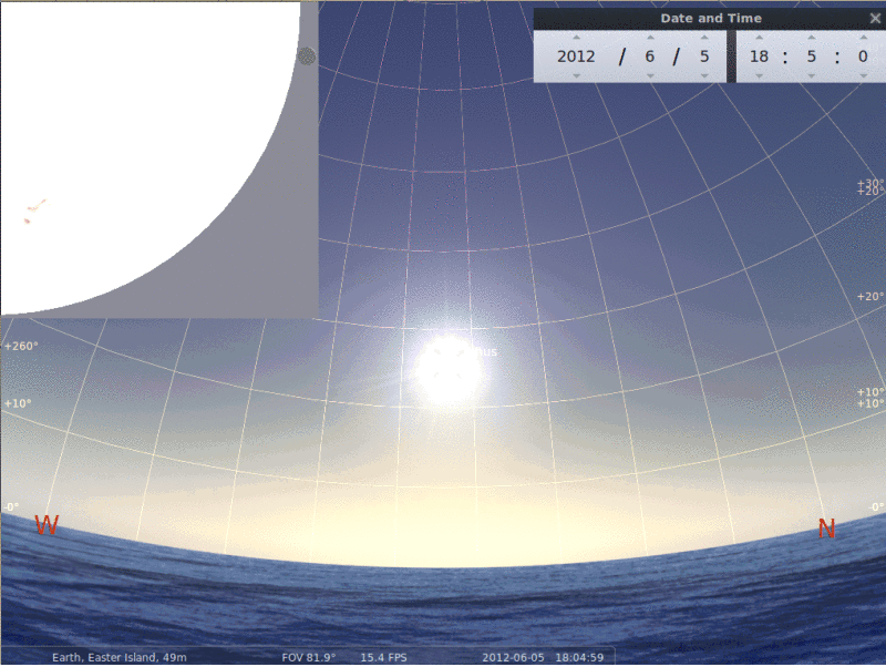 Easter Island Venus Transit 2012