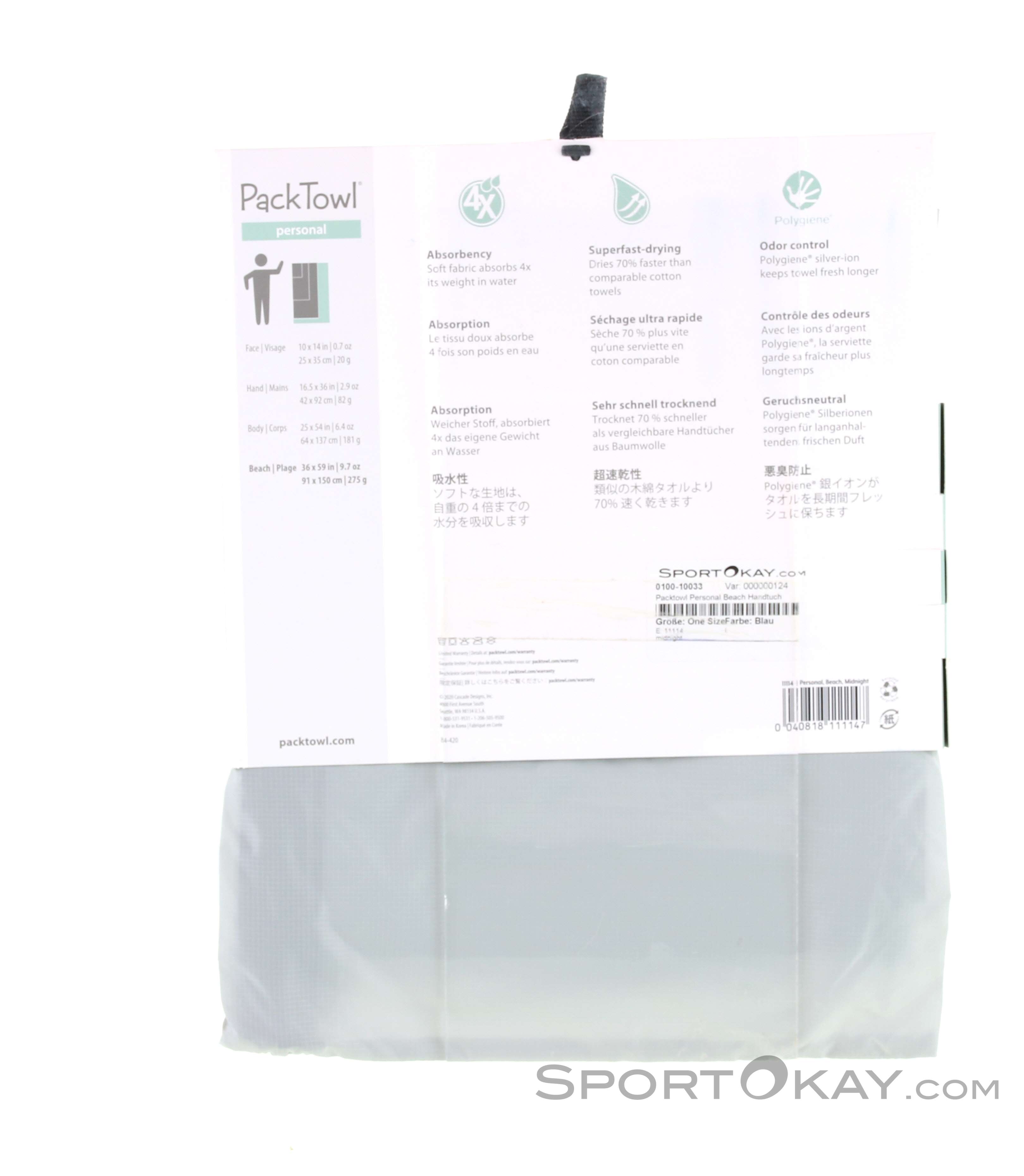 Packtowl Personal Beach Handtuch Sonstiges Camping Outdoor Alle