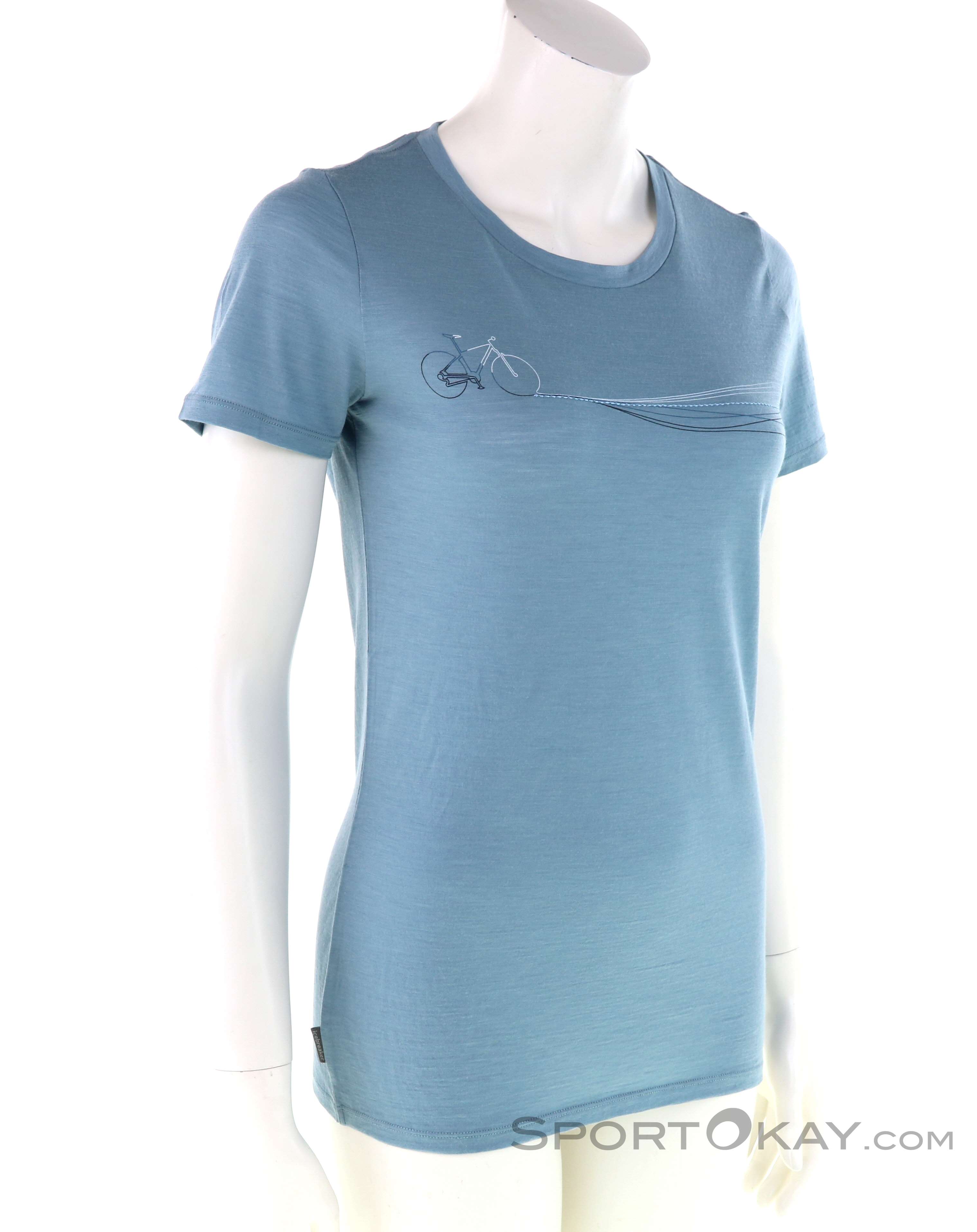Icebreaker Spector Crewe Cadence Paths GRAVEL Damen TShirt Shirts