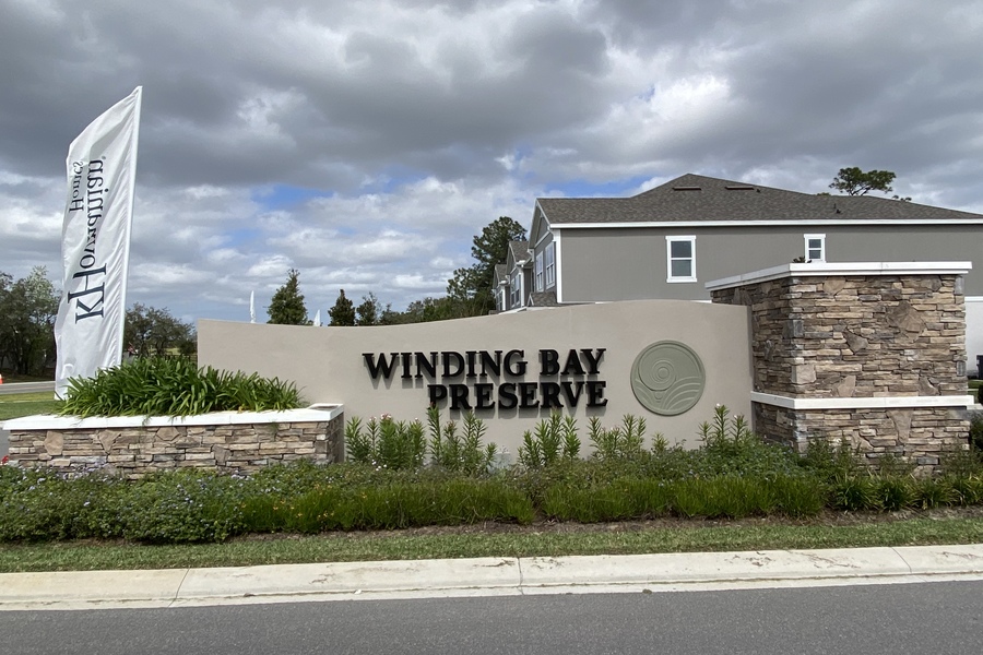 K. Hovnanian Homes Winding Bay Preserve Subdivision in Winter Garden
