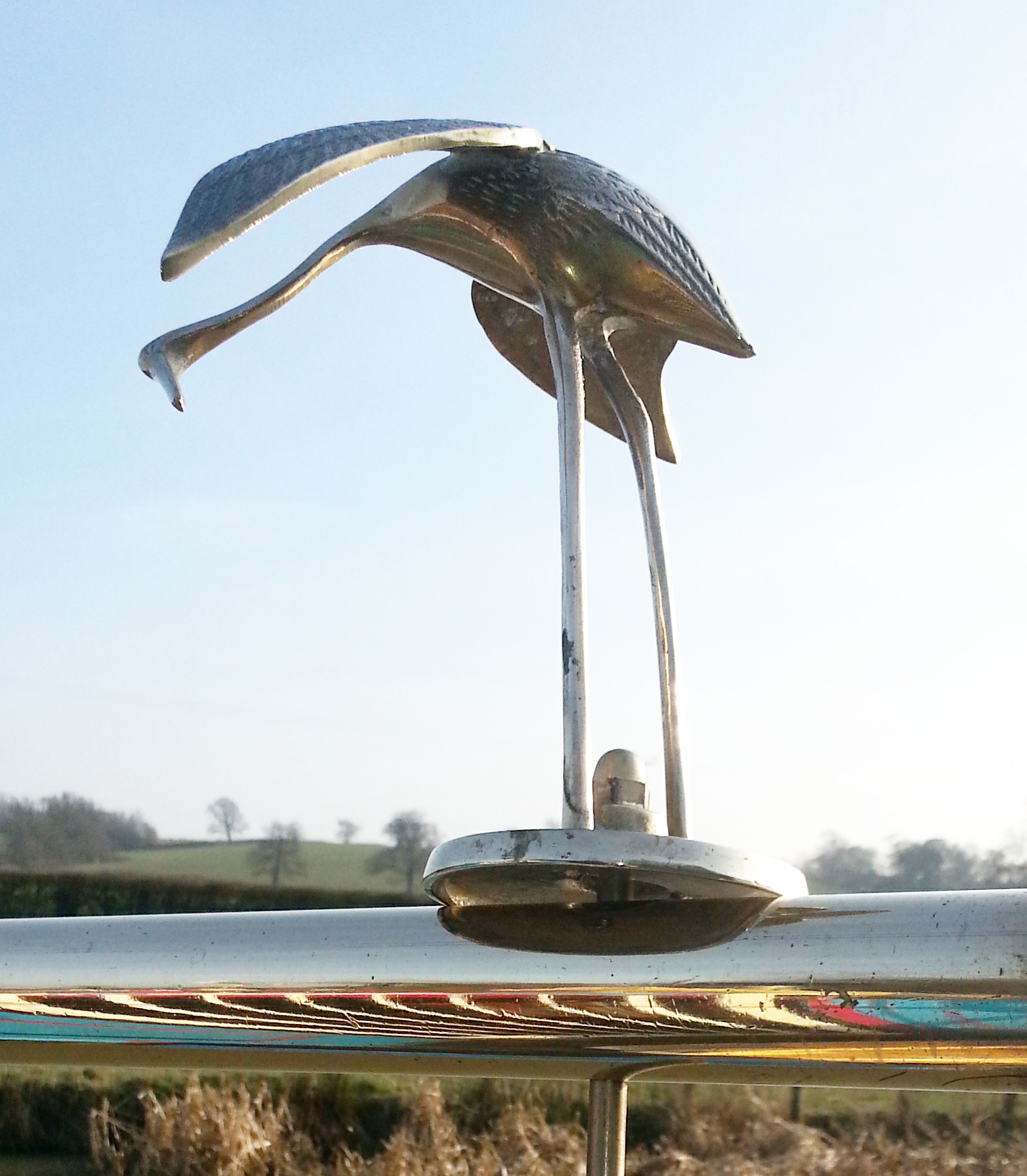 Stork Tiller Pin [TP0029] £27.50 Draco Crafts, hand painted