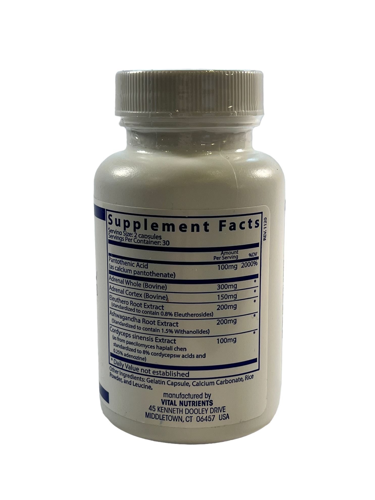 Adrenal Support 60 caps, Vital Nutrients, Immune Supplements Dr Adrian MD