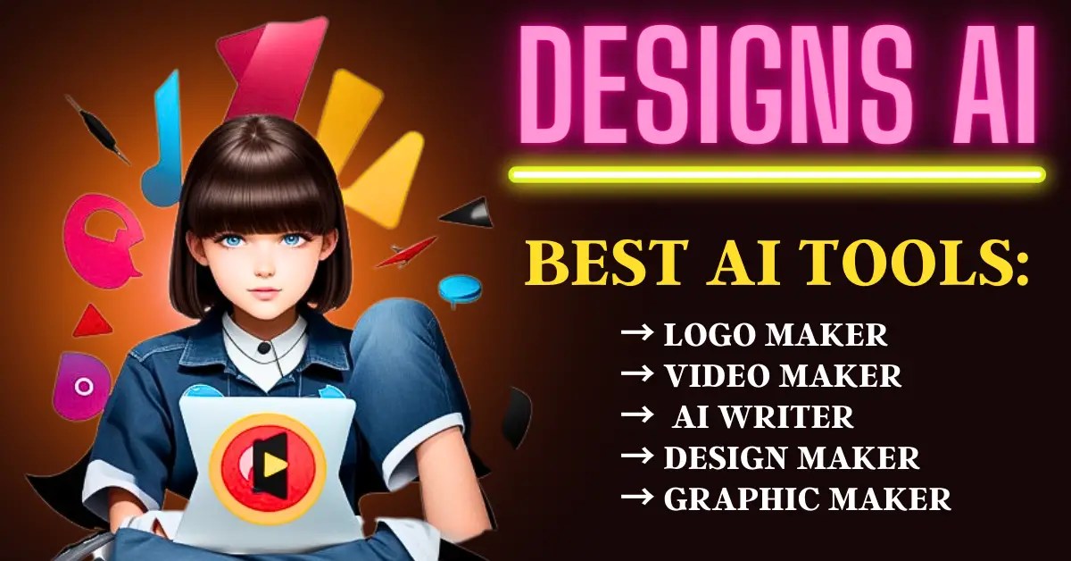 Designs AI Tools Logo, VideoMaker, Design, AI Writer