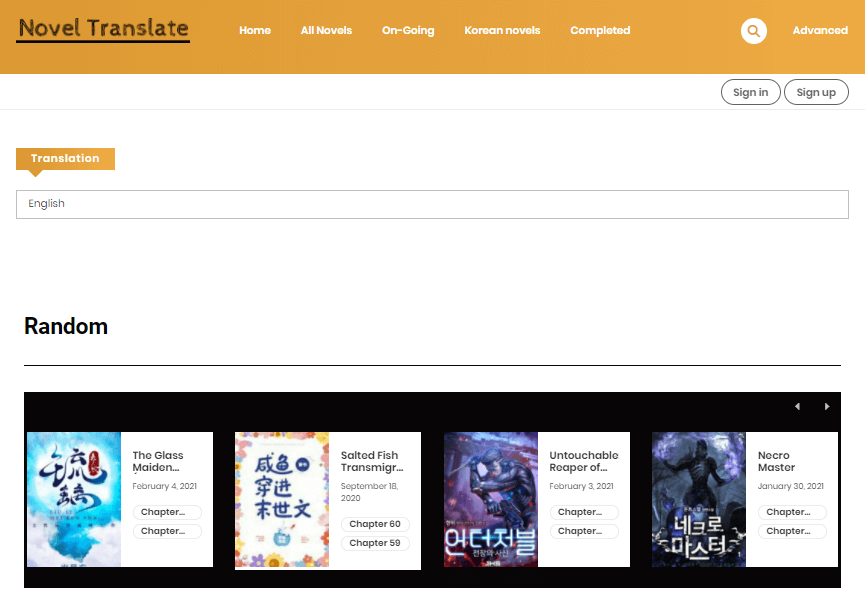Another 6 Machine Translation Novel Sites —