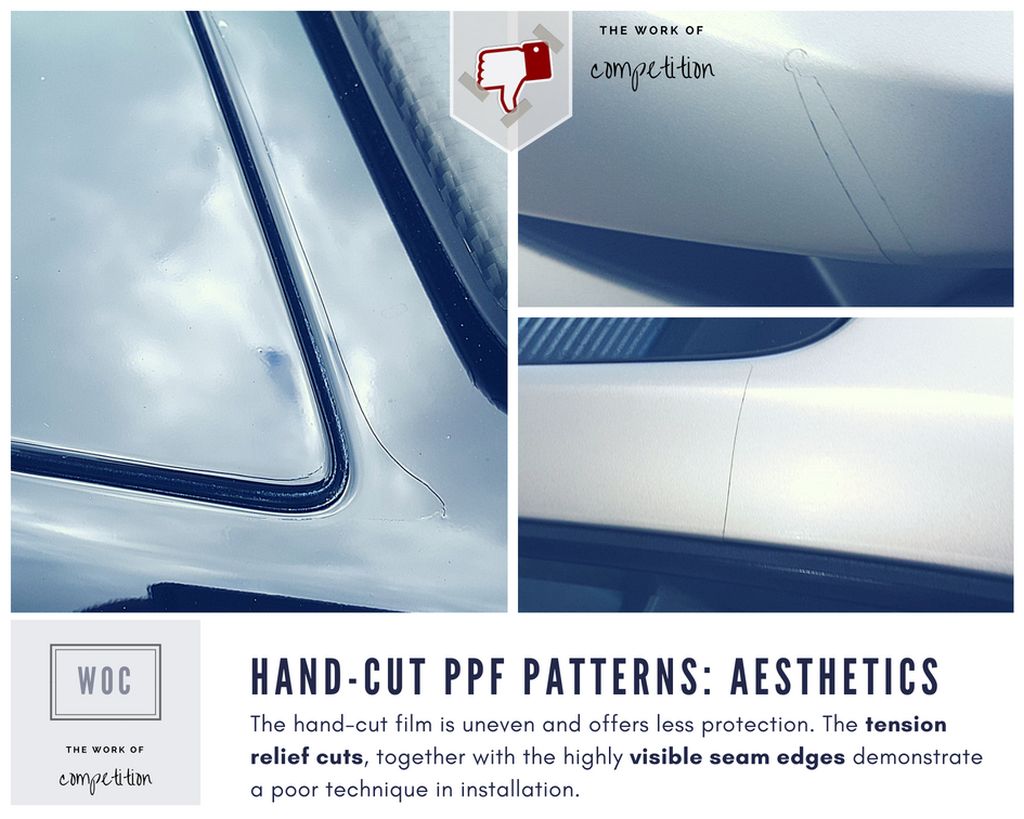 Precut vs. hand cut Paint Protection Film (PPF) patterns Dragon