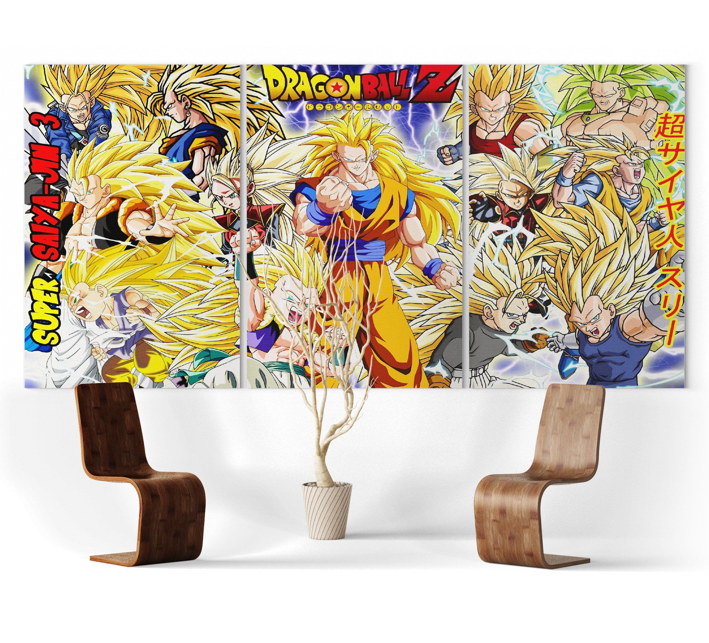 Dragon Ball Wall Arts Saiyan Transformations DBZ store » Dragon Ball