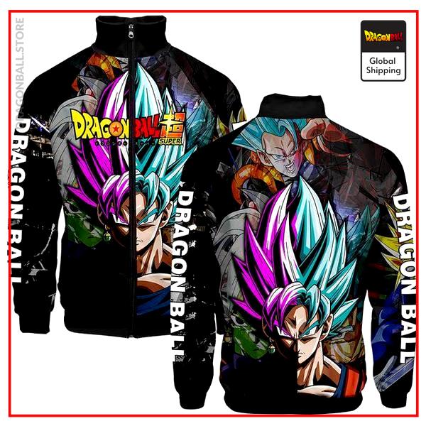 Dragon Ball Jackets White Premium Winter Kanji Fleece Jackets (King