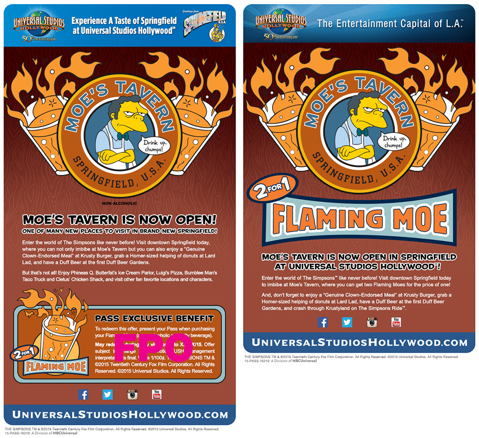 Universal Studios Hollywood Email Newsletters