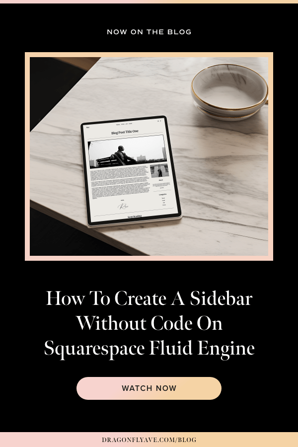 How To Create A Blog Sidebar Without Code on Squarespace Fluid Engine