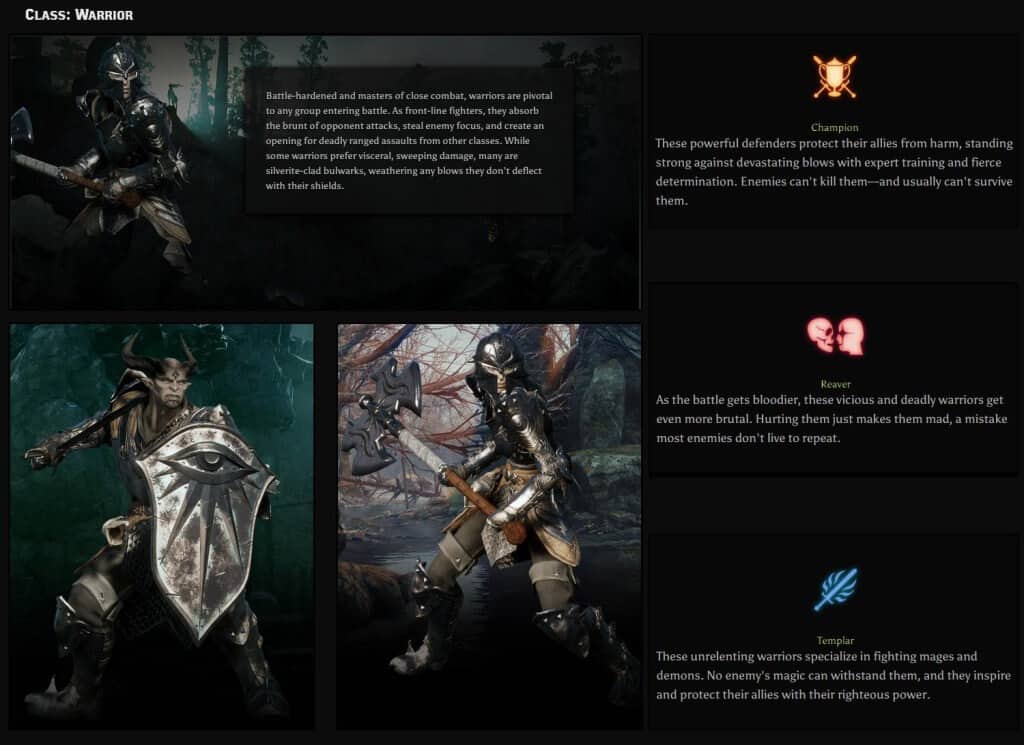 Classes Dragon Inquisition