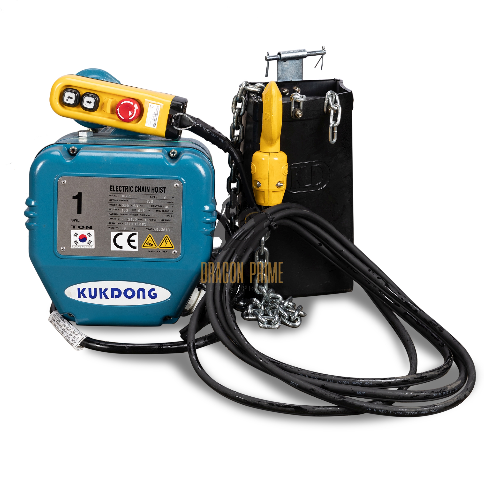 KUKDONG ELECTRIC CHAIN HOIST 1 TON Dragon Prime Enterprises