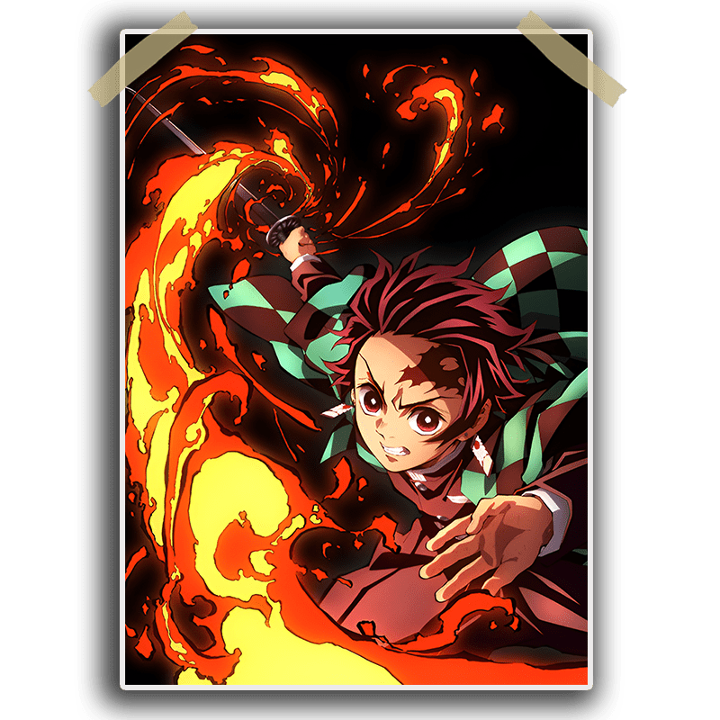 Demon Slayer Single Poster 13×19 inches 300 GSM Laminated Drapster