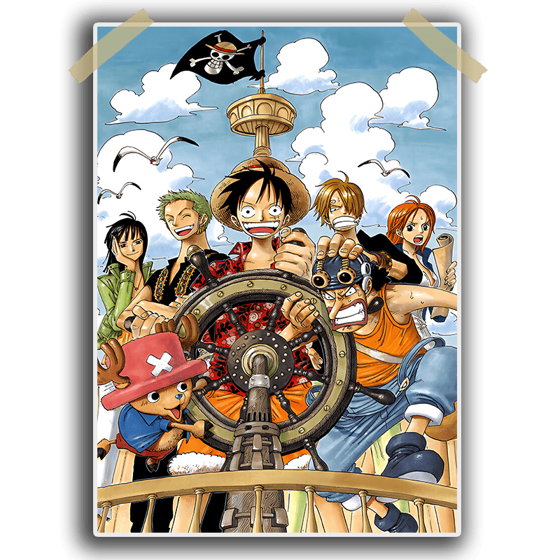 One Piece 5 Single Poster 13×19 inches 300 GSM Laminated Drapster