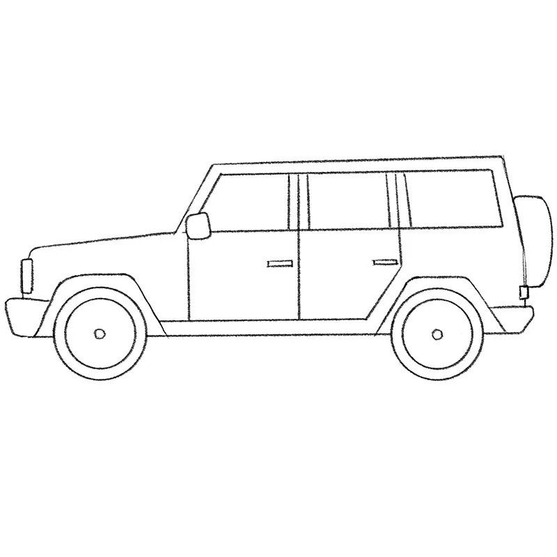 How to Draw an SUV for Kids DrawCarz