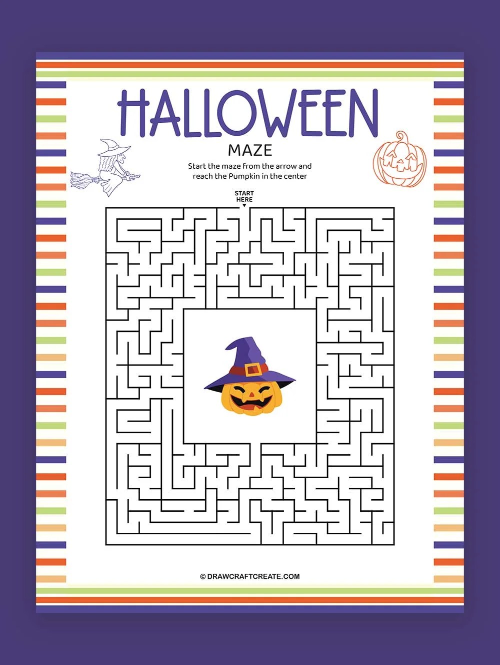 Free Printable Halloween Maze - Draw Craft Create