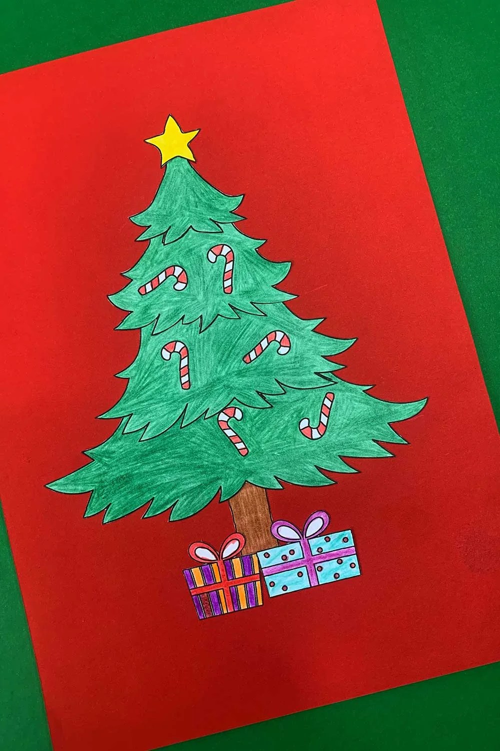 Free Printable Build a Christmas Tree Craft - Draw Craft Create