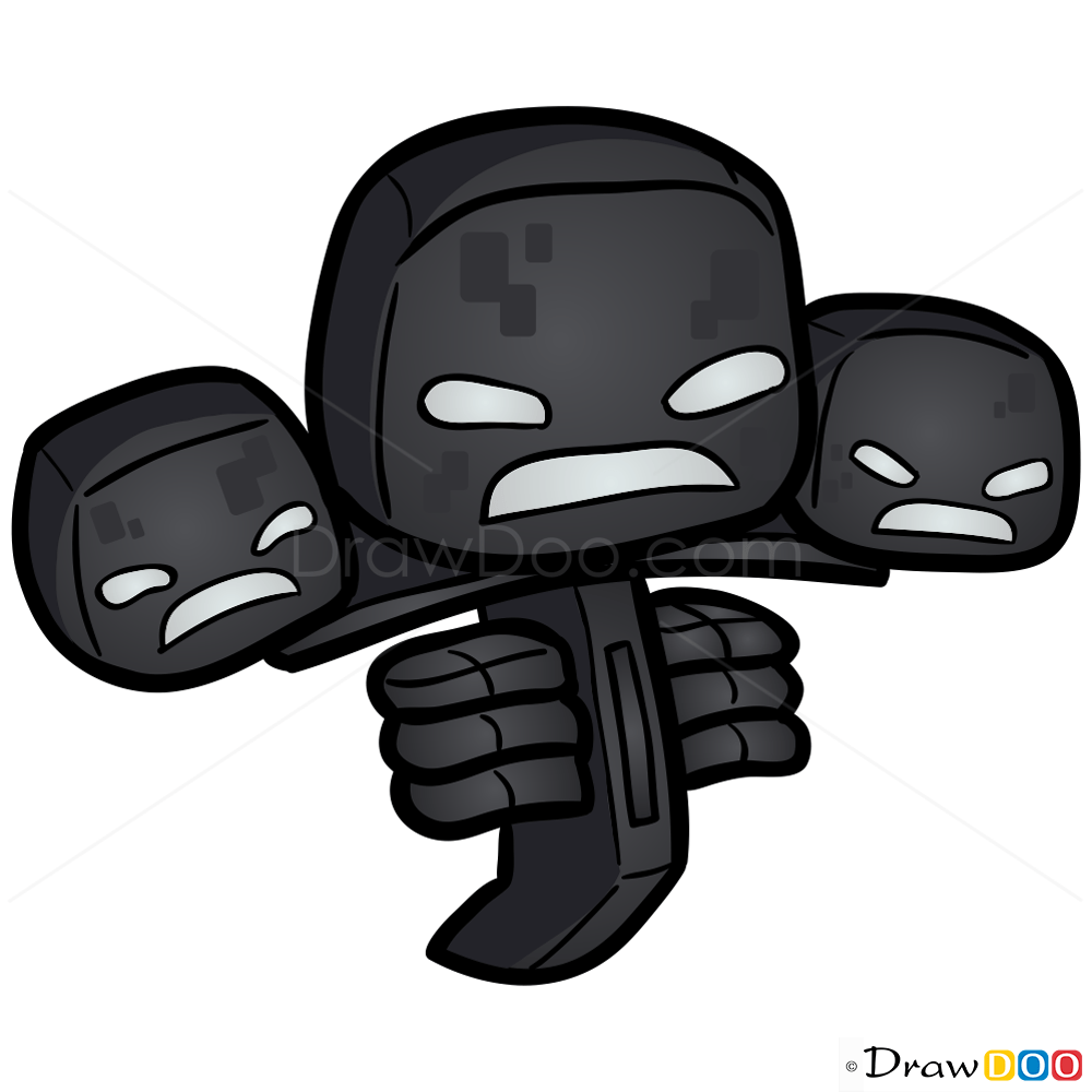 How to Draw Wither, Chibi Minecraft