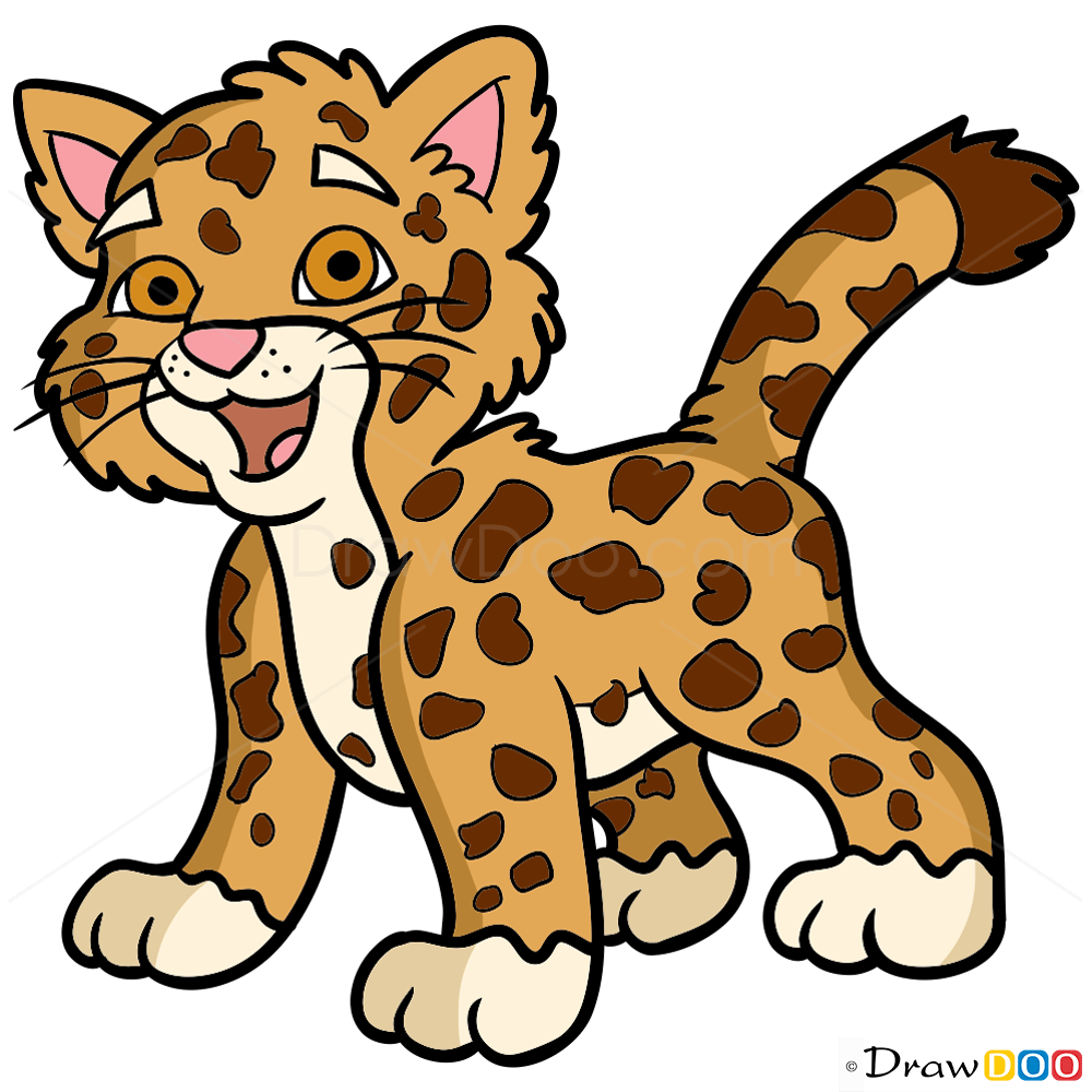 How to Draw Baby Jaguar, Dora