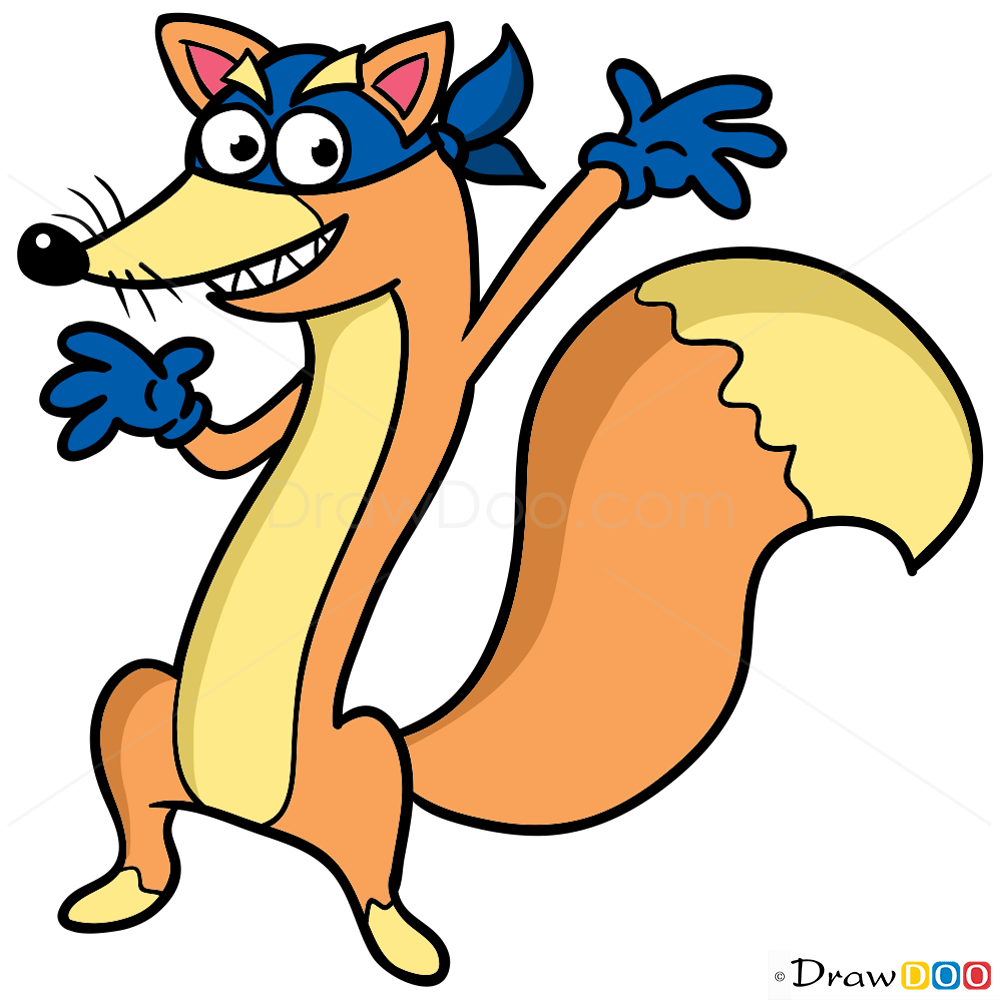 How to Draw Swiper the Fox, Dora