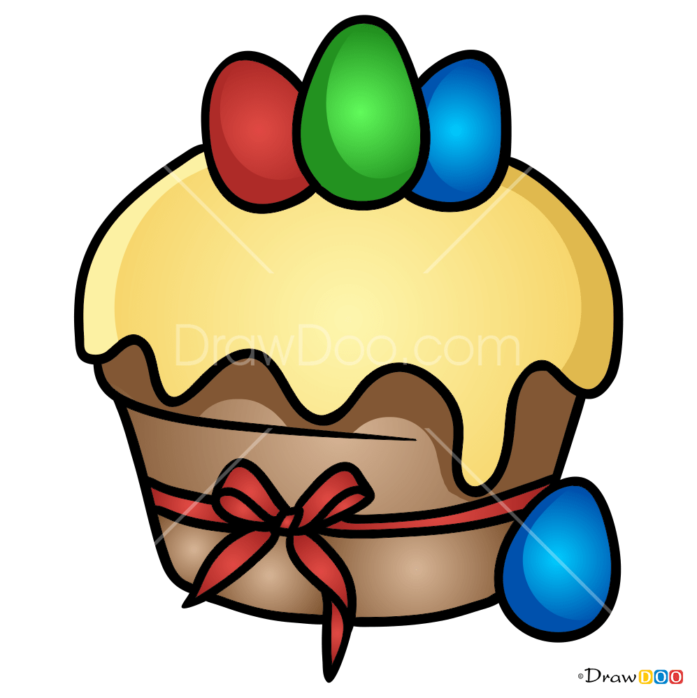 How to Draw Easter Cake, Easter