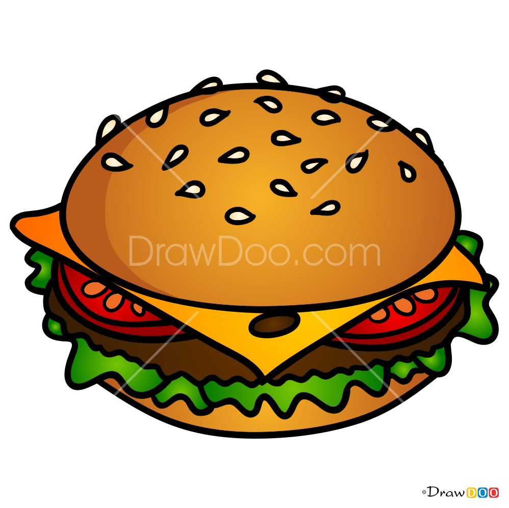How to Draw Burger, Food