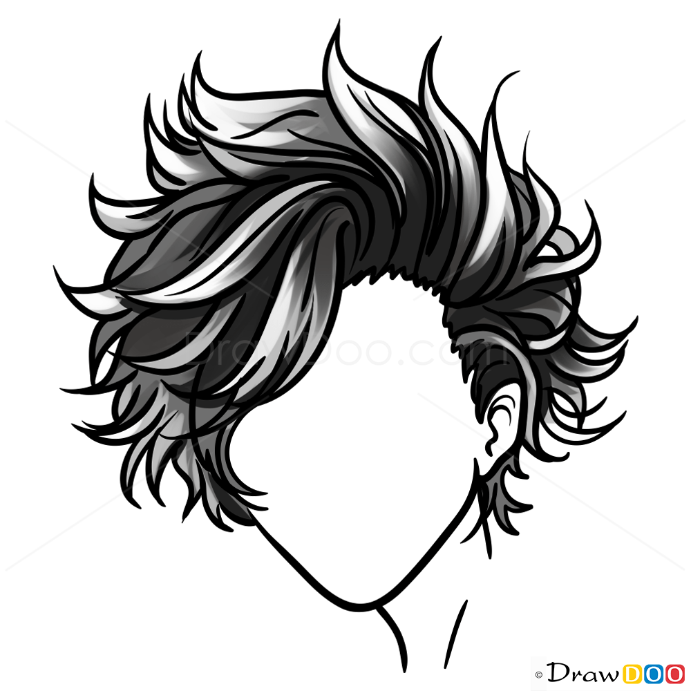 Drawing Hair Lessons, Step by Step Drawing