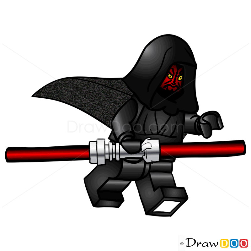 How to Draw Darth Maul, Lego Starwars