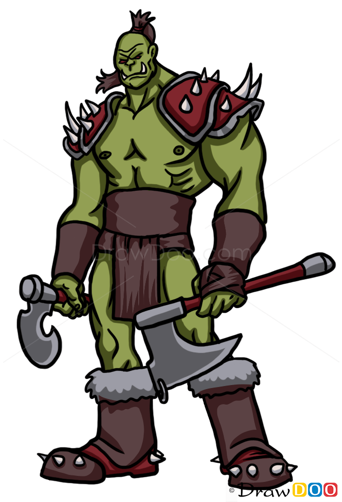 Orc Drawing Lesson, step by step Orc Drawing Lesson, step by step