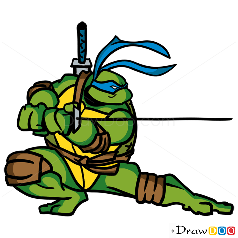 How to Draw Leonardo, Ninja Turtles