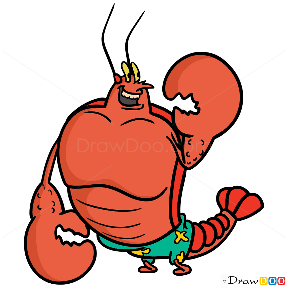 How to Draw Larry The Lobster, Spongebob