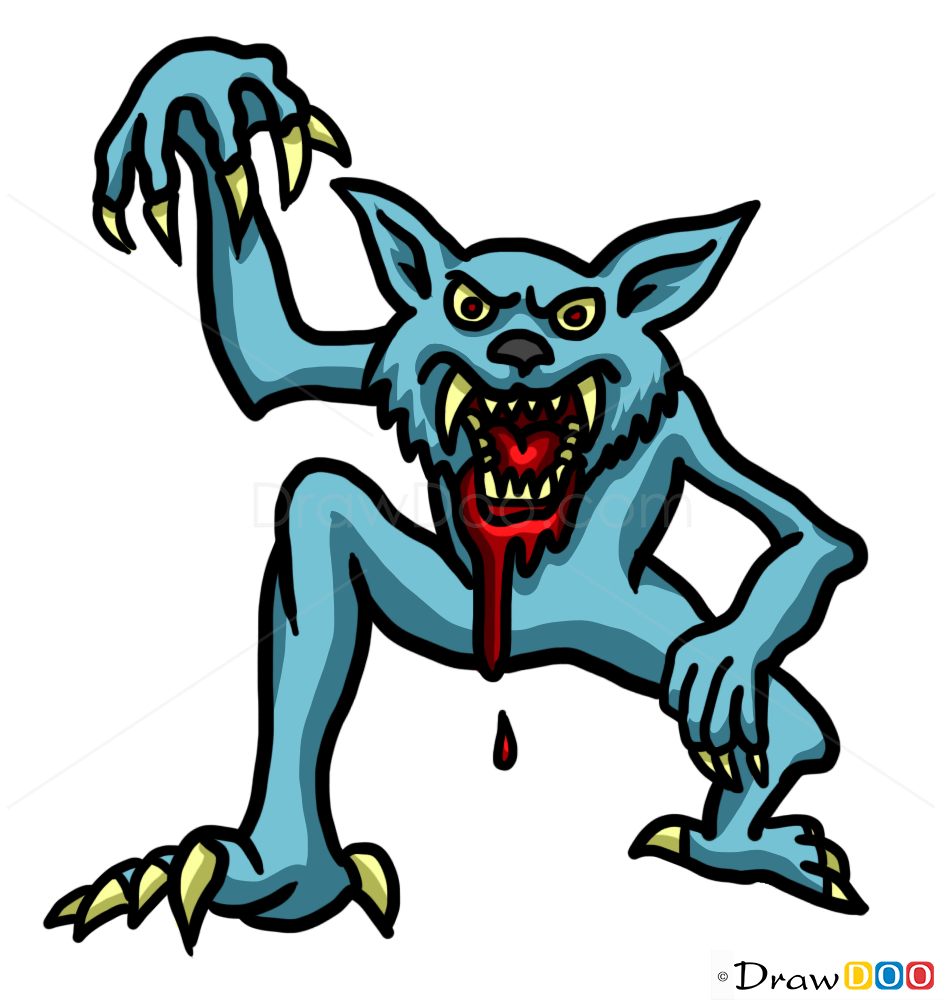 How to Draw Werewolf Easy, Vampires and Werewolfs How to