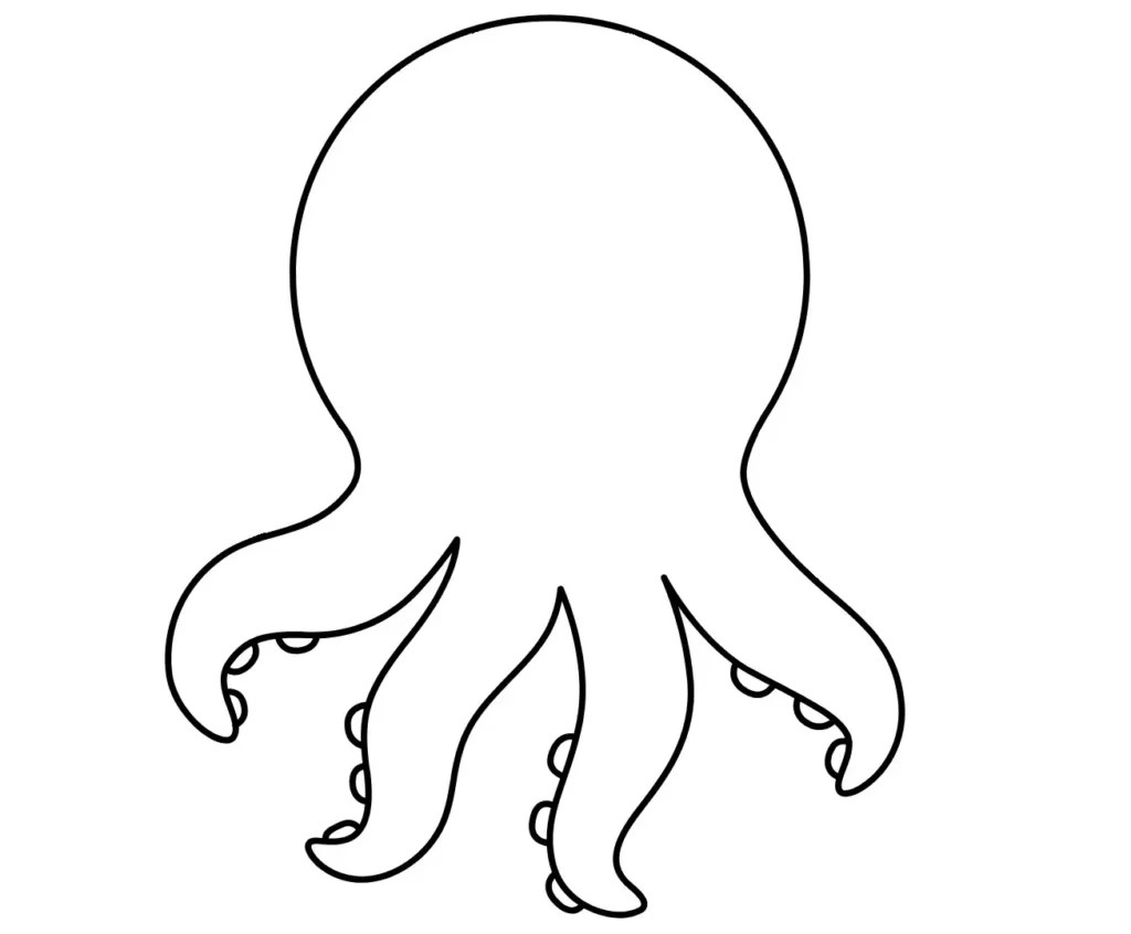 Easy Octopus Drawing for Kids, StepbyStep Tutorial for Beginners(05)