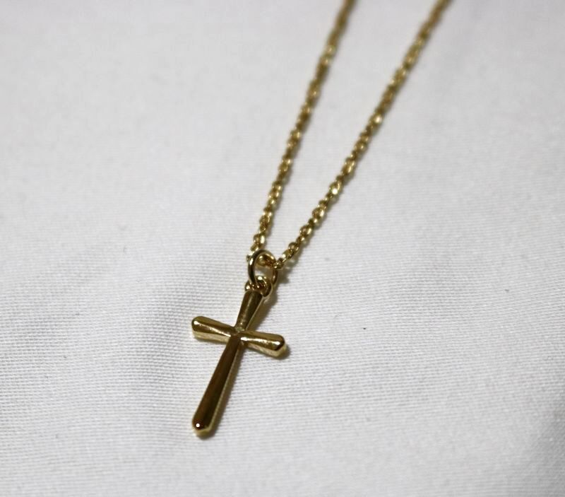 CROSS NECKLACE GOLD/ クロス ネックレス ゴールド Drawing