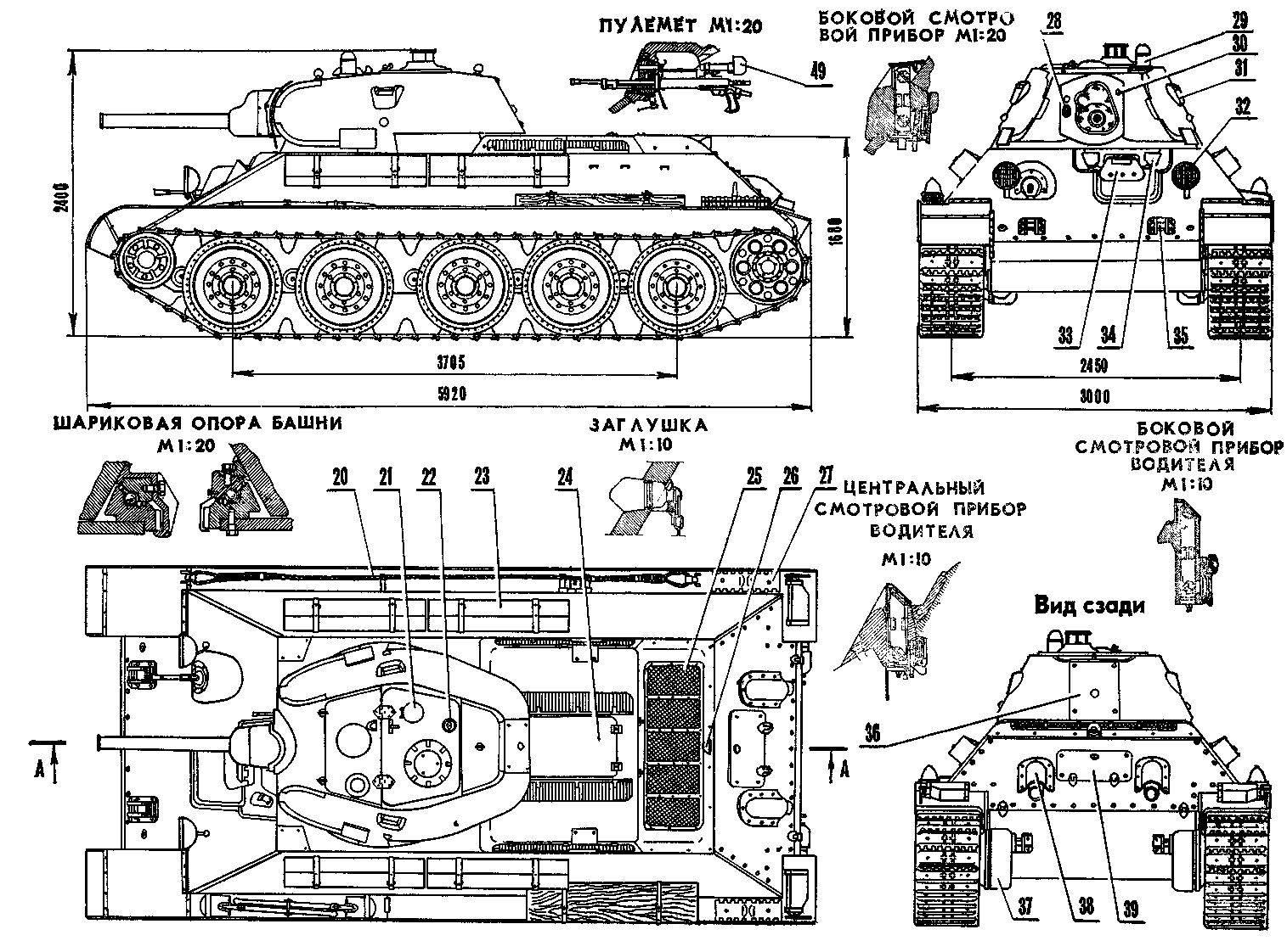 T34 Blueprint Download free blueprint for 3D modeling