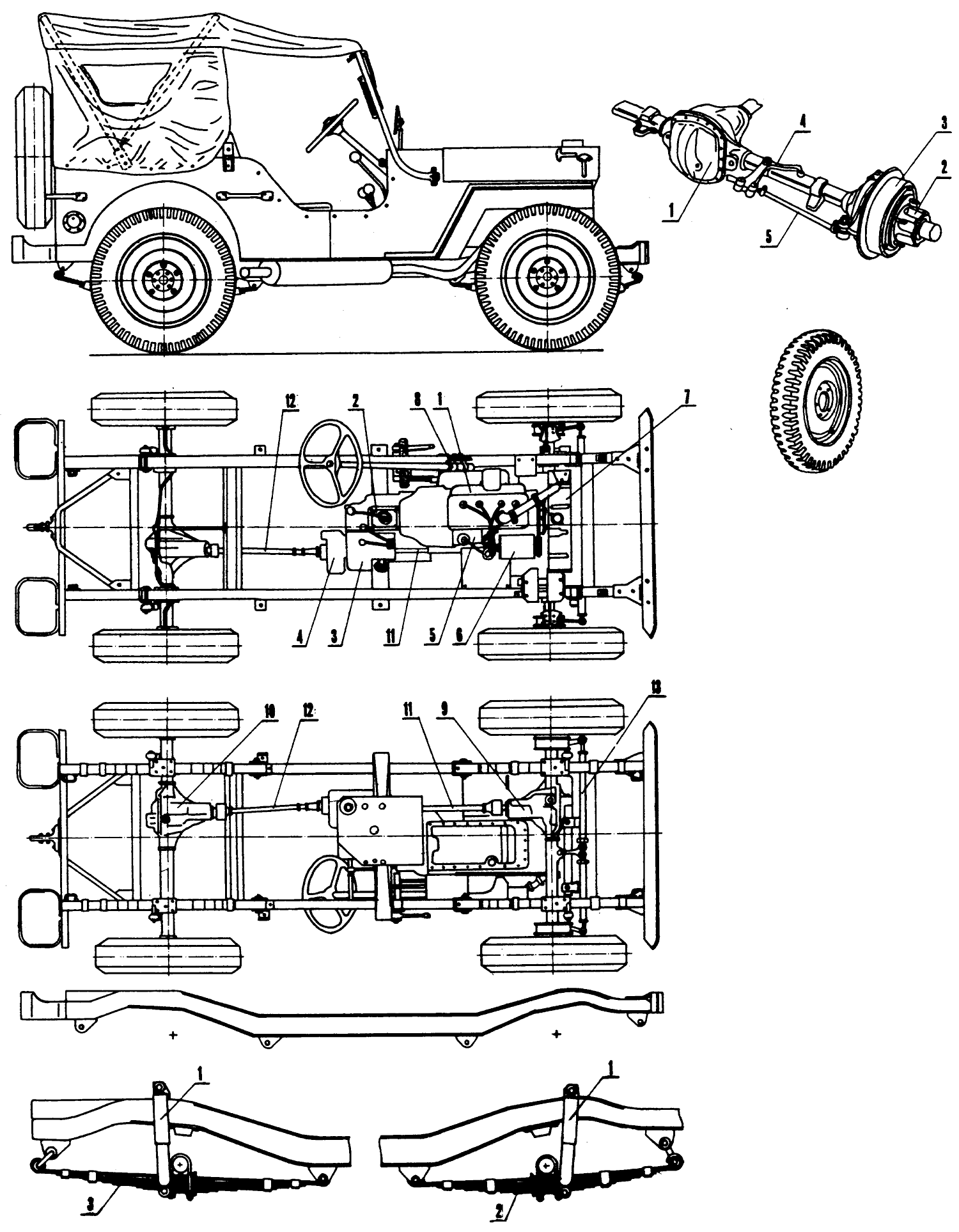Willys MB Jeep Blueprint Download free blueprint for 3D modeling