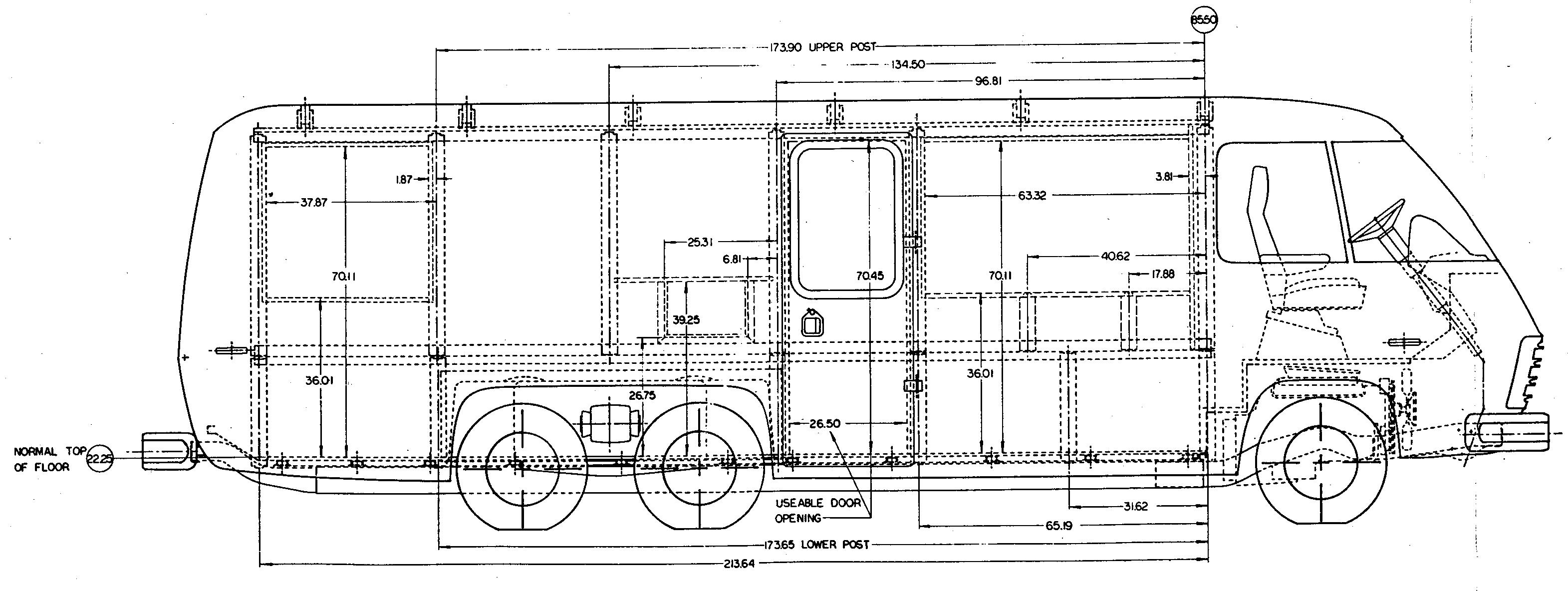 GMC Motorhome Blueprint Download free blueprint for 3D modeling