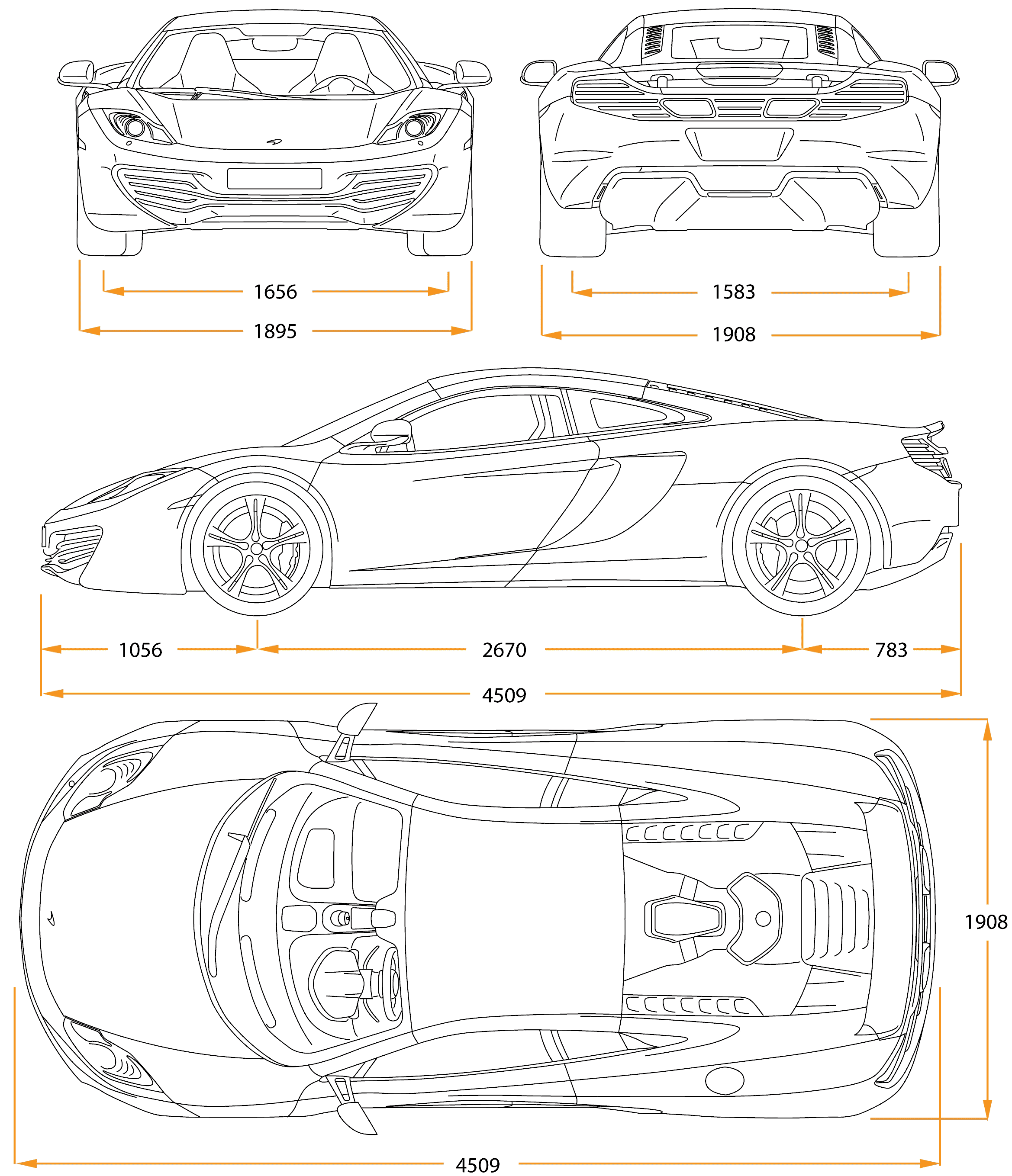 Mclaren P1 Dimensions