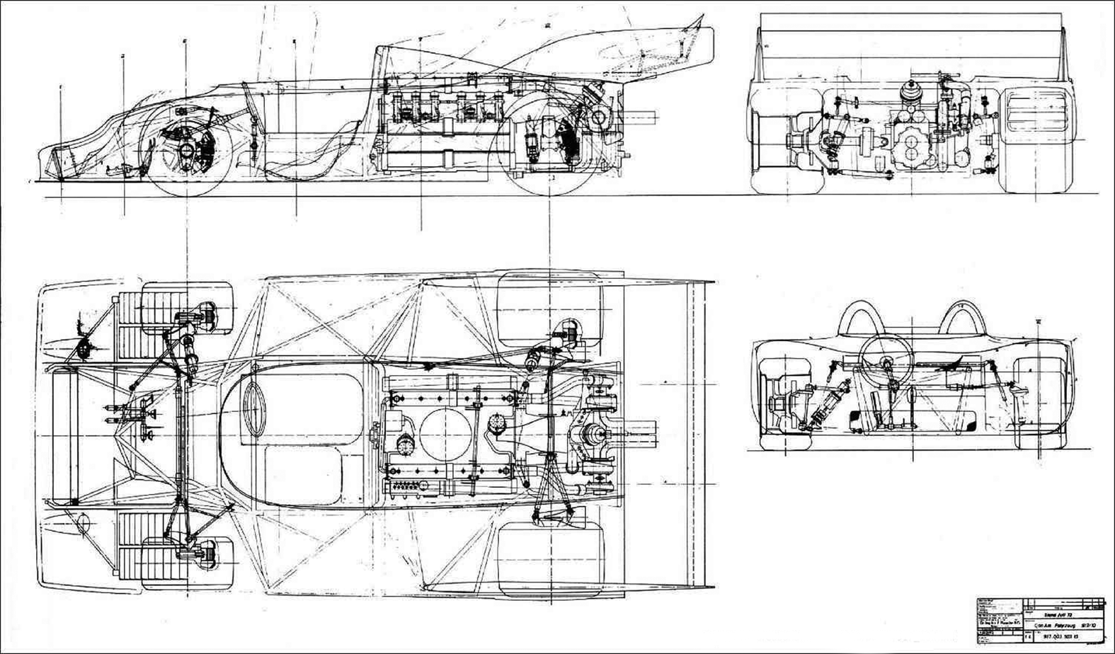 Porsche 917 Blueprint Download free blueprint for 3D modeling