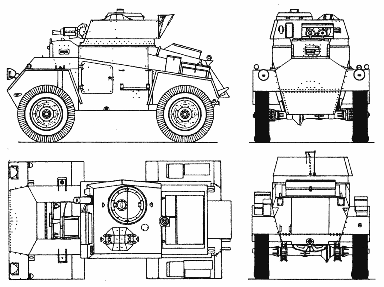 Guy Armoured Car Blueprint Download free blueprint for 3D modeling
