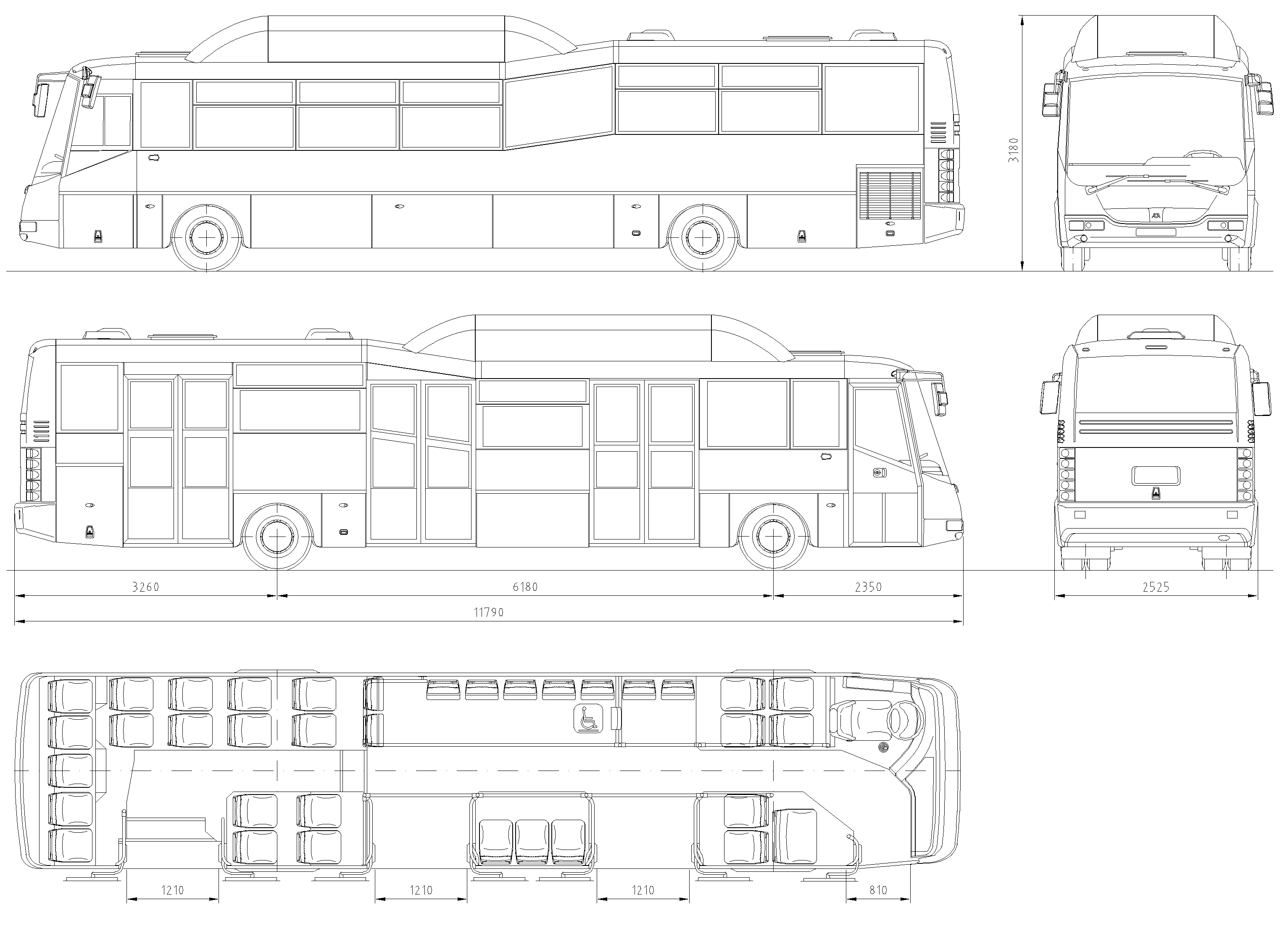 By downloading this dwg autocad file, you will receive a drawing of blocks for your projects. SOR BN 12 Blueprint - Download free blueprint for 3D modeling