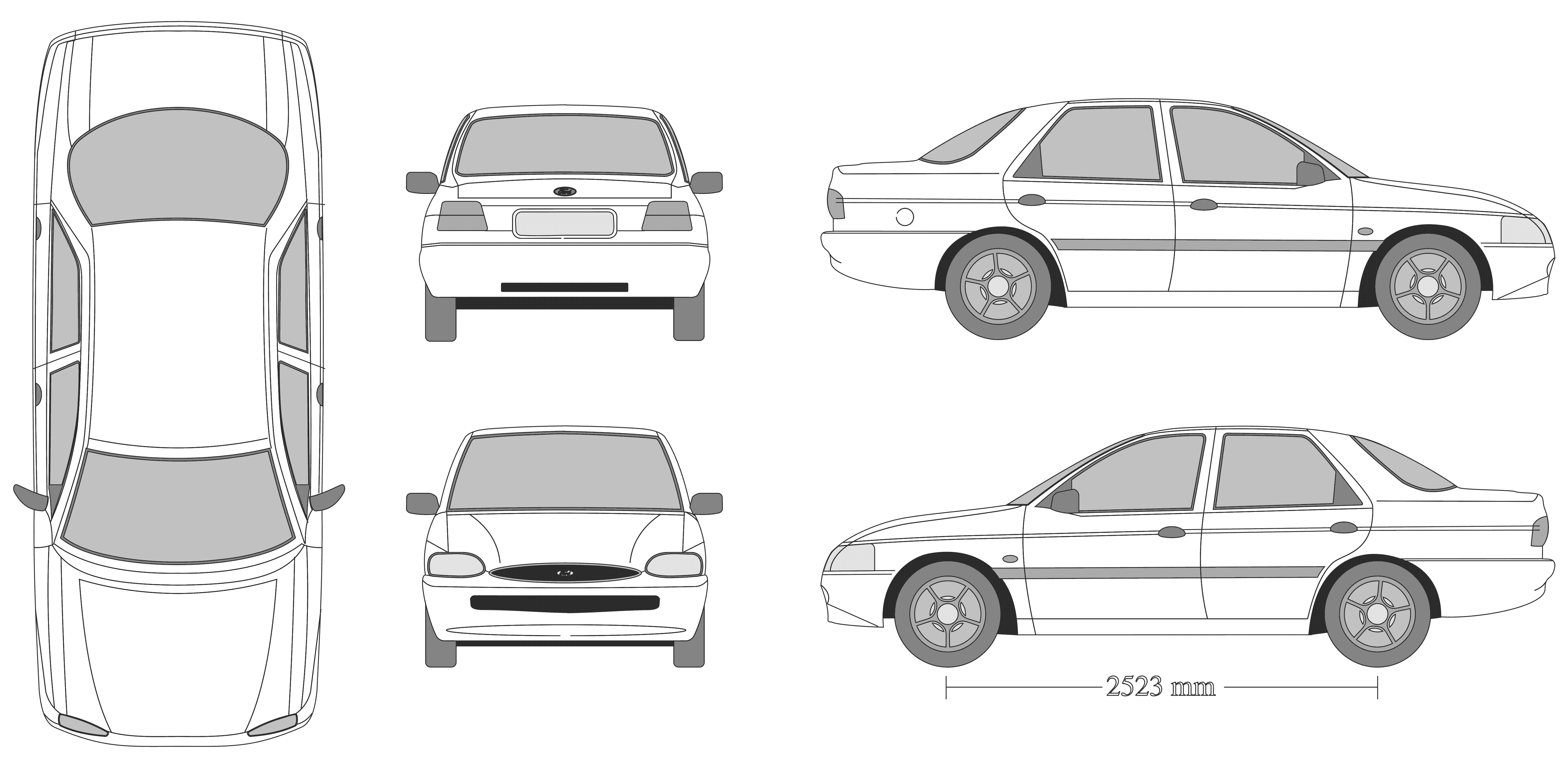 Ford Escort 1996 Blueprint Download free blueprint for
