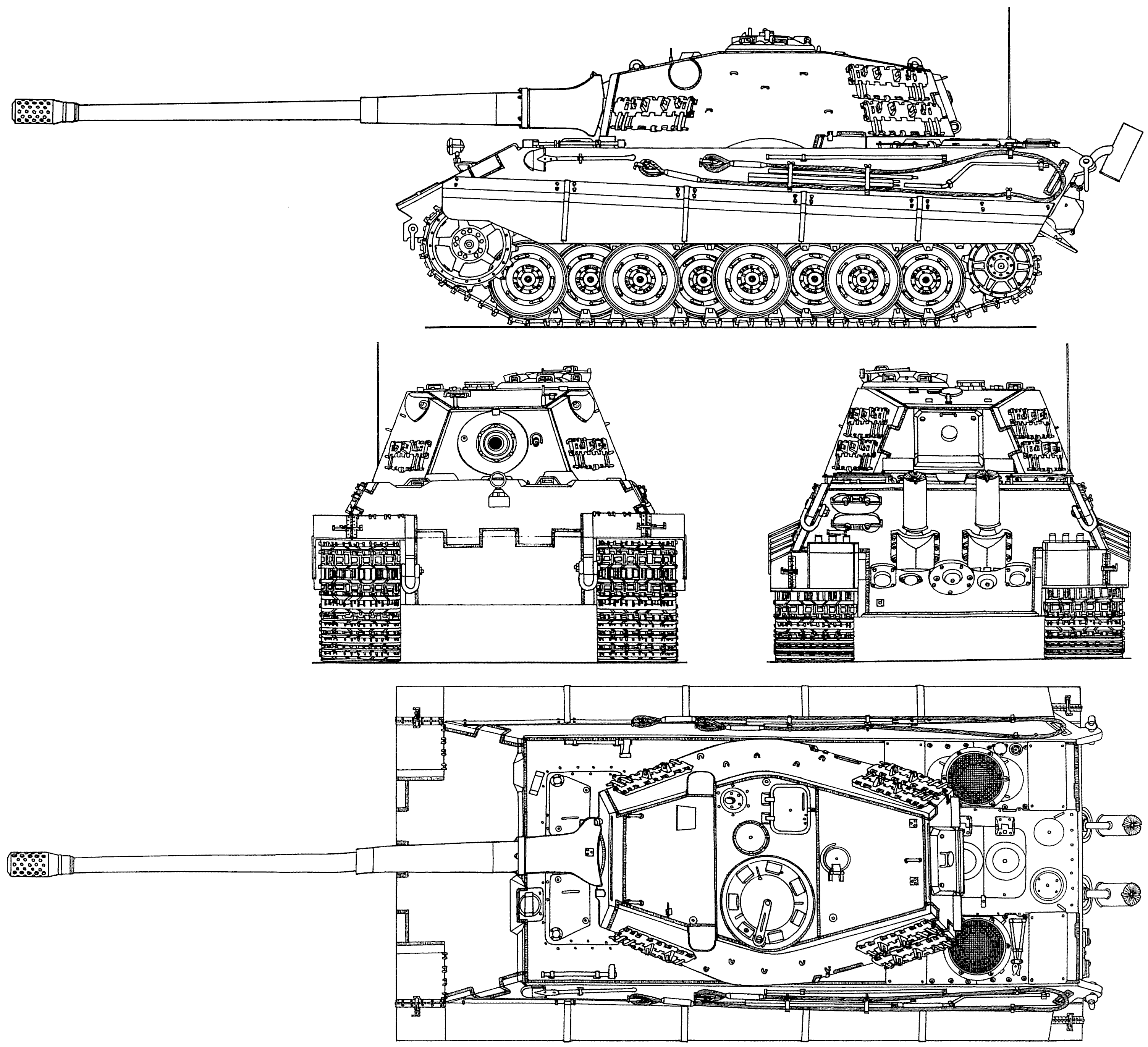 E-75 Standardpanzer Blueprint - Download free blueprint for 3D modeling