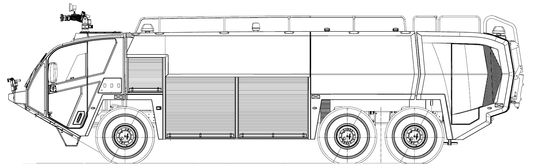 Oshkosh Striker 3000 Blueprint Download free blueprint for 3D modeling
