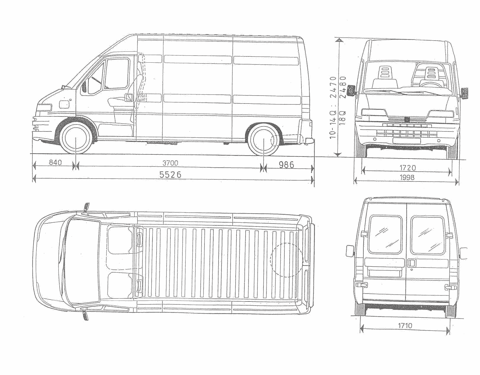 Citroen Jumper Blueprint Download free blueprint for 3D modeling