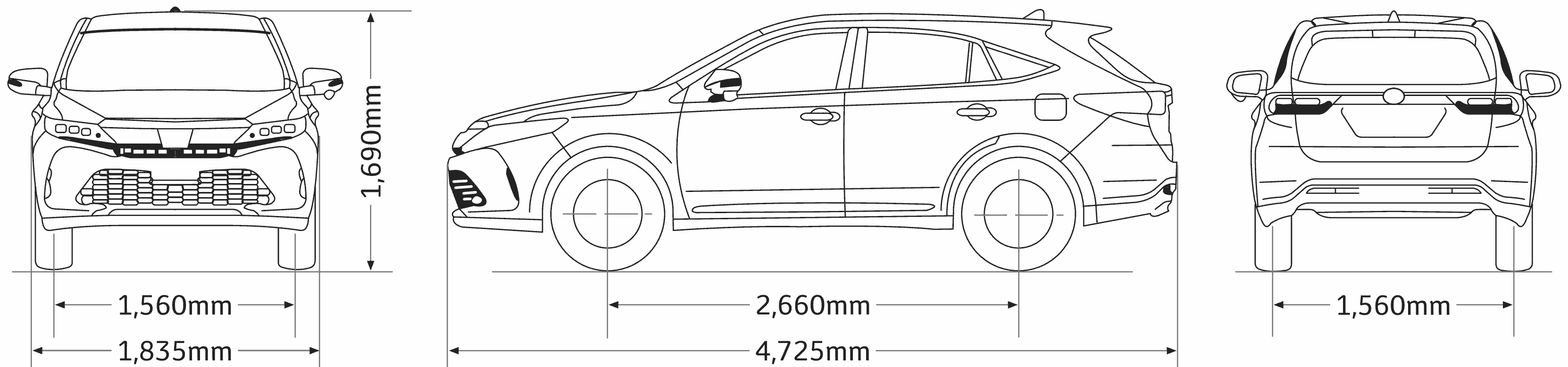 Toyota Harrier Blueprints