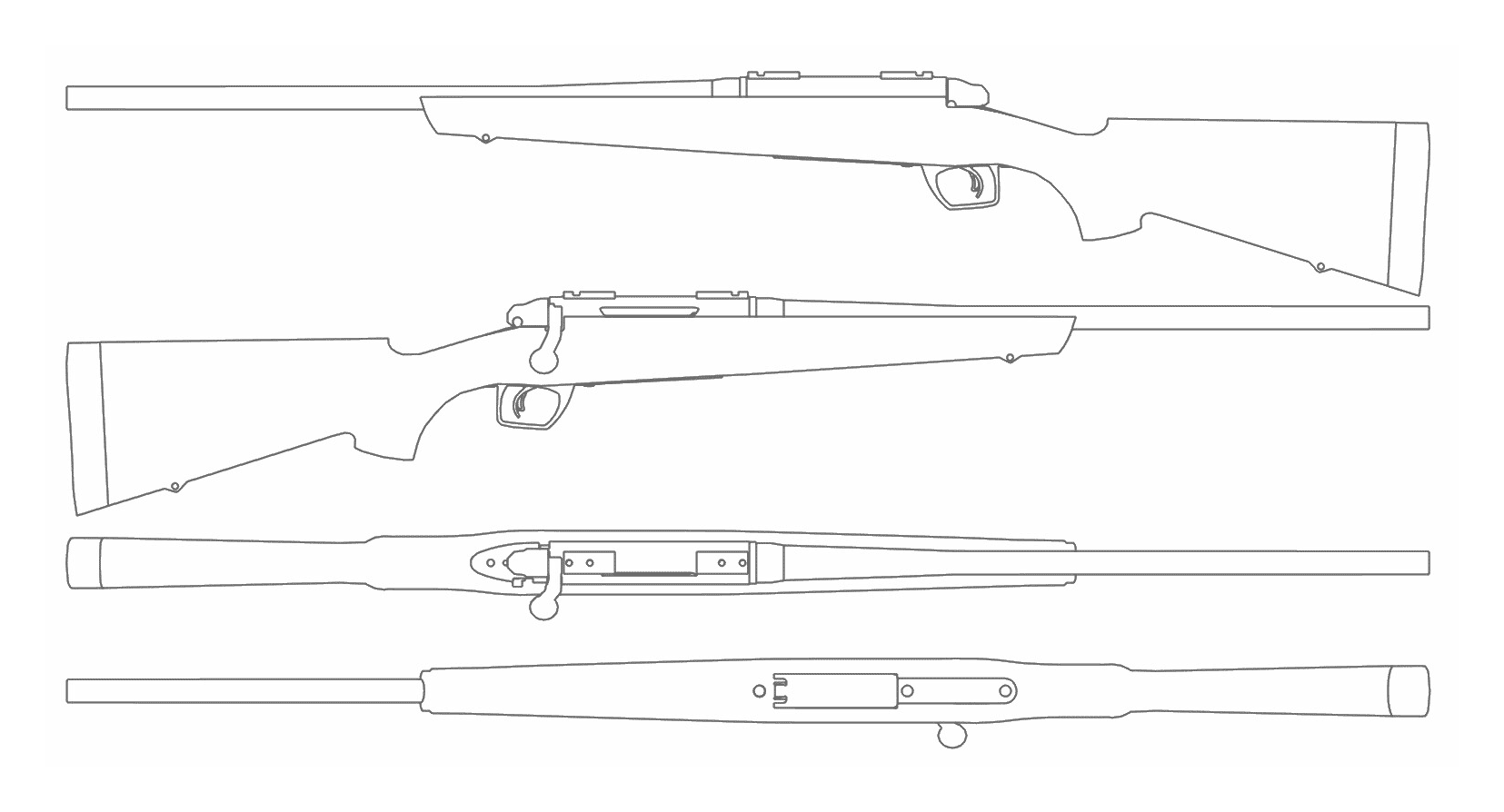 Remington 783 Blueprint Download free blueprint for 3D modeling