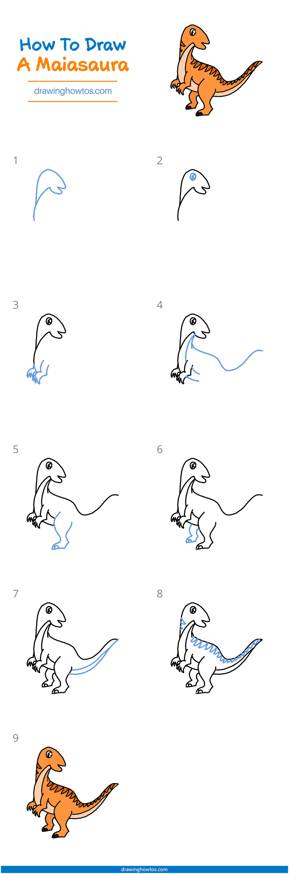 How to Draw Dinosaurs: Step-by-step instructions for 20.