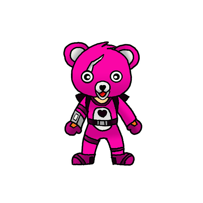 How to Draw Cuddle Team Leader from Fortnite Step by Step Easy Drawing Guides Drawing Howtos