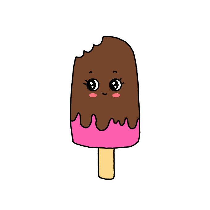 How to Draw a Cartoon Popsickle Step by Step Easy Drawing Guides